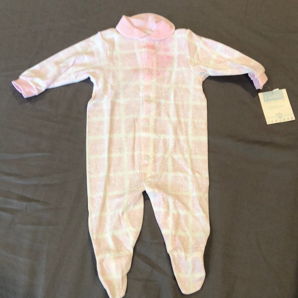 Carter’s Pink & White Sleeper 3-6 months
